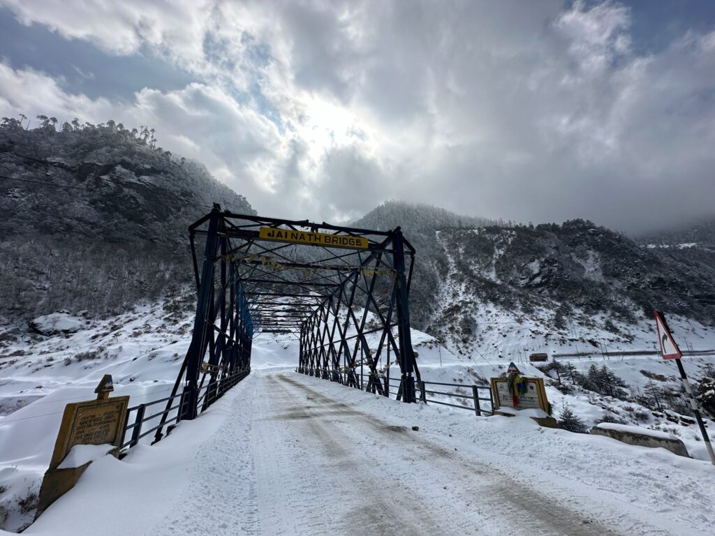 bridge in a high-mountain checkpost near Tawang.